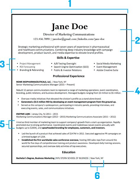 What are 3 things you can read on a resume?